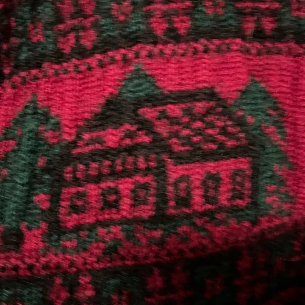 Eagles Eye 80s vintage wool sweater green and red size L but is modern S - Picture 5 of 10